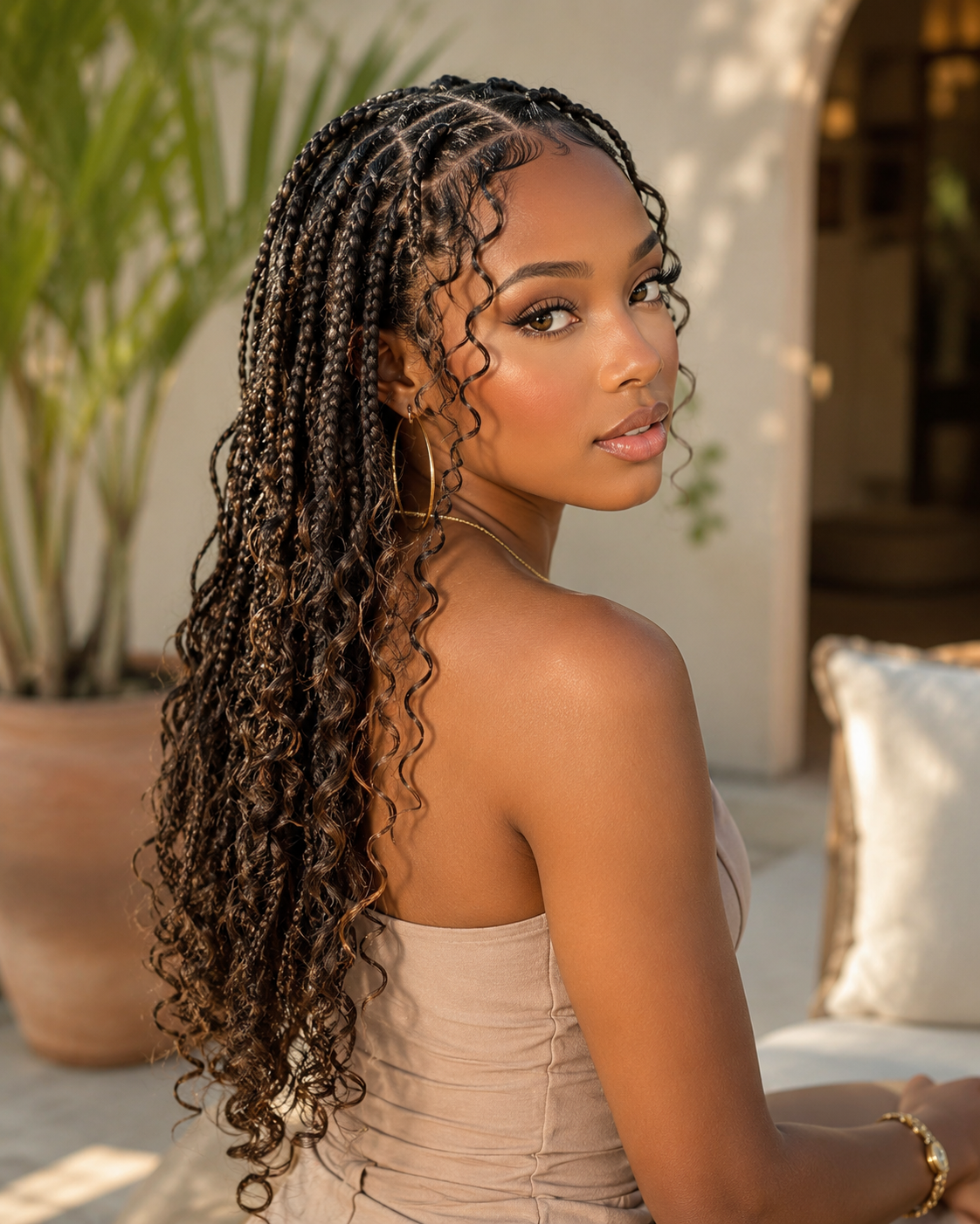 Boho Knotless Braids